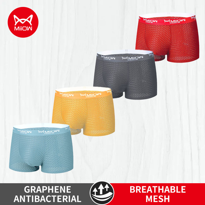 Boxer Shorts Modal - MiiOW 4 шт. ледяное шелковое Мужское