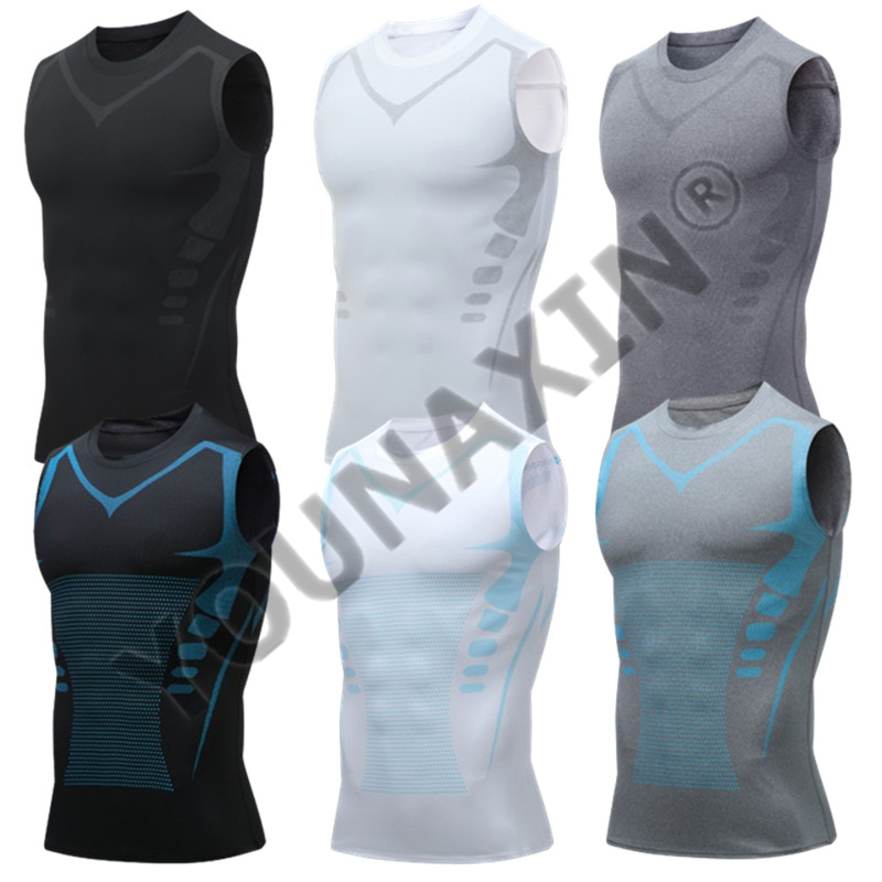 T Shirt Tight Fit - Комплект из 3 мужских спортивных майок-безрукавок: